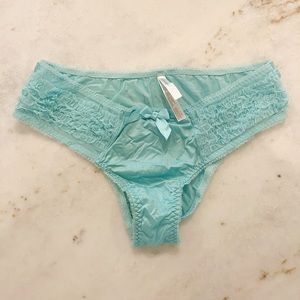 Victoria’s Secret NWOT “Just Married” panties in aqua Size L